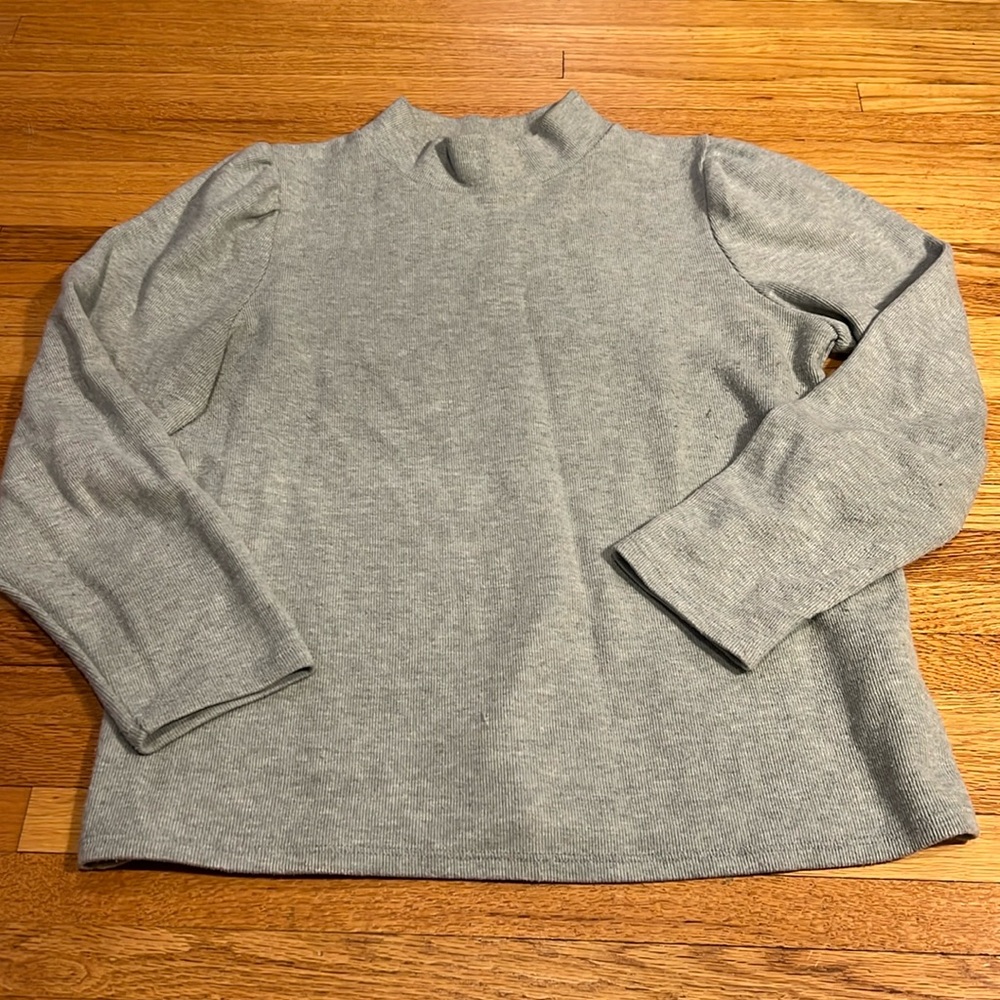 Madewell mockneck puff sleeve sweater - L
